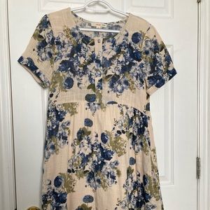 Orange creek off white floral dress